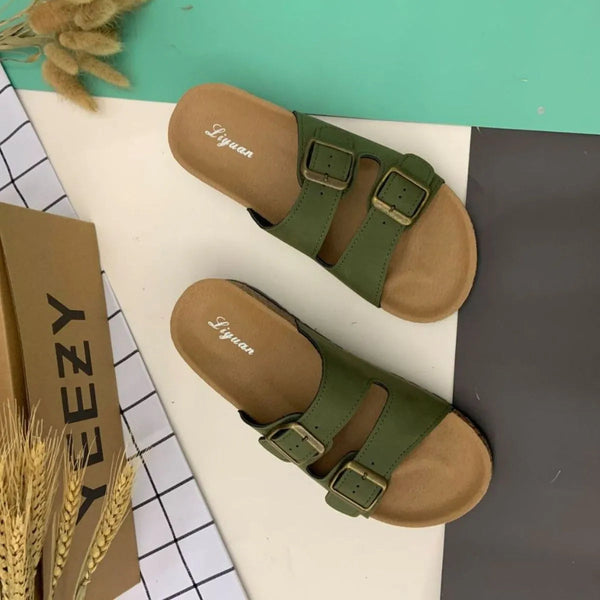 Comfy Open-Toe Flats