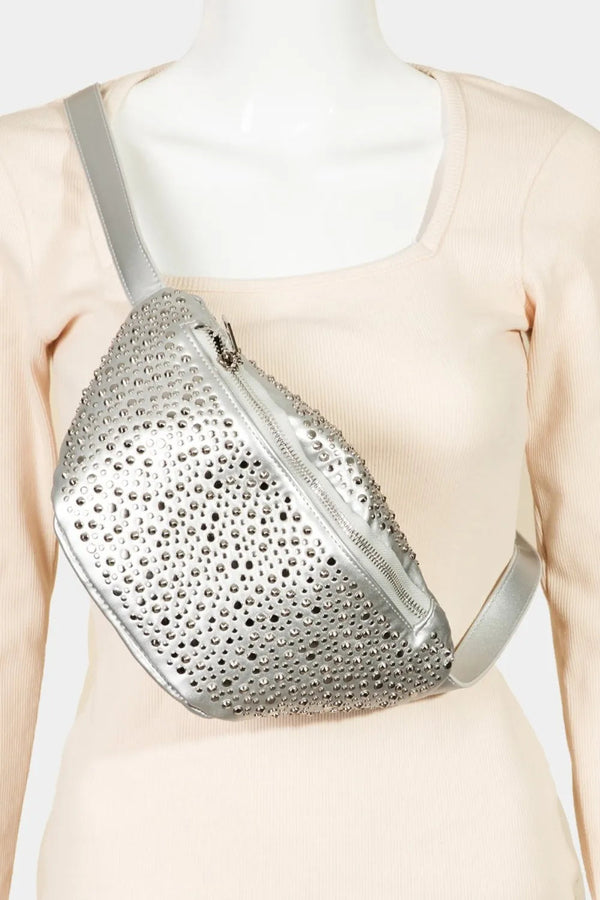 Glam Studded Crossbody Bag