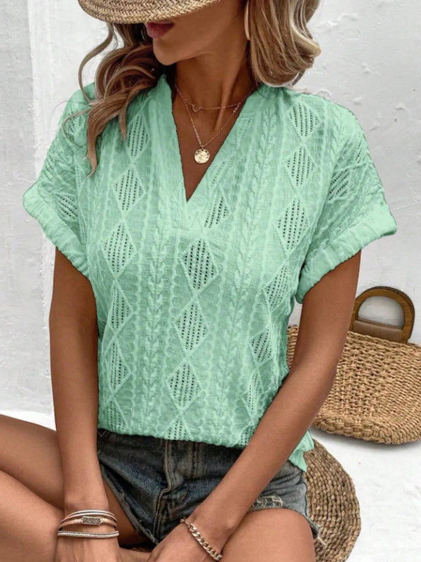 Elegant Notched Sleeve Blouse