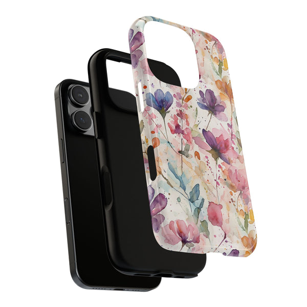 Floral Phone Case - Tough Cases with Colorful Watercolor Design