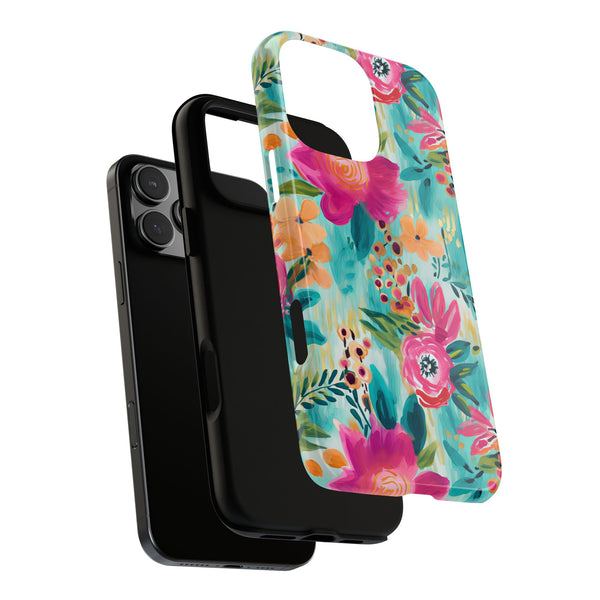 Floral Tough Phone Case - Stylish & Durable Protection for Your Device
